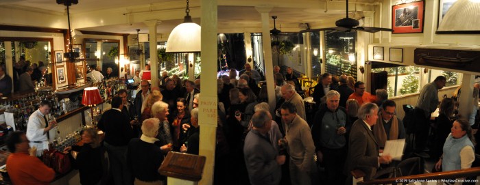 It was standing room only in the Clarke Cooke House's Candy Store for the Ida Lewis Yacht Club's January gathering and 12 Metre World Championship Volunteer Recruitment event.