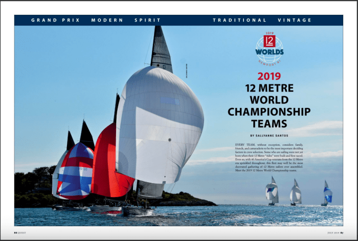 2019 12 Metre World Championship program