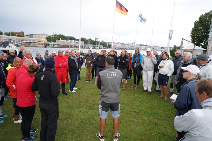 2021 Evli 12mR World Championship Skippers Meeting, August 19 | Kim Weckström